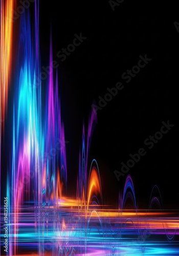 Abstract dark background showing intense distortion and wave patterns. Dynamic digital deformation texture for visual effects and graphic design use, broken, abstract, extreme