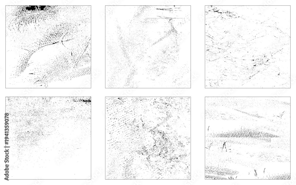 Fototapeta premium Set of Grunge textures. Abstract monochrome background. Image includes a effect the black and white. 