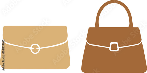 Women Handbag Silhouette Icon Set
