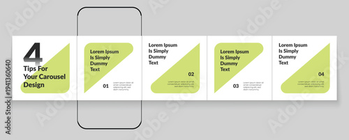 Set of LinkedIn carousel post, social media Instagram carousel post, modern and editable tips sharing business carousel template design