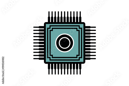 Advanced Quantum Processor Icon