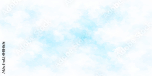 Abstract a serene sky with soft, fluffy clouds floats in a boundless expanse of blue, creating a dreamy and airy atmosphere, evokes peace and tranquility.