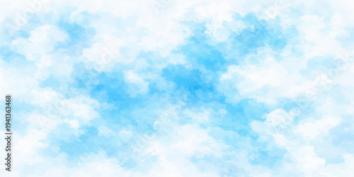 Abstract a brilliant blue sky, filled with soft, fluffy clouds, creating a peaceful and serene backdrop, evoking a sense of calm and freedom. 