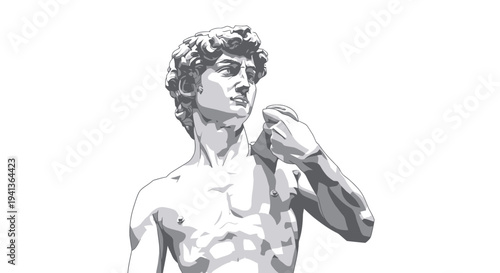 A detailed depiction of michelangelo s david statue a renaissance masterpiece