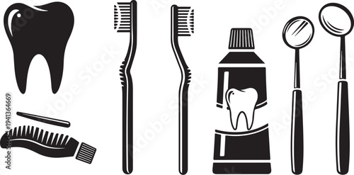 Dental care tools and toothbrushes for healthy smiles always