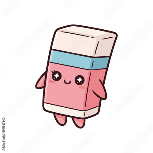 Cute Cartoon Cosmetic Lipstick Character.