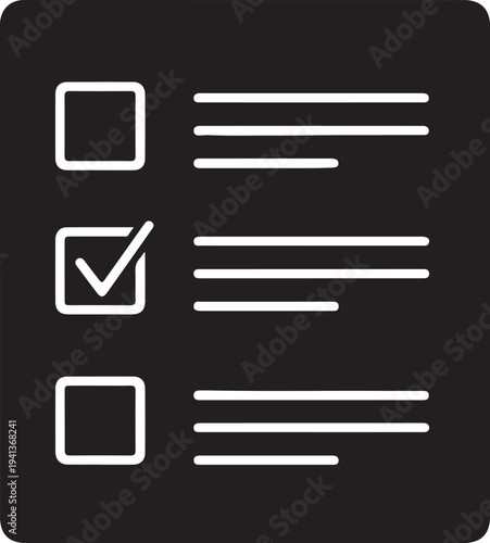 Checklist Form Vector Silhouette
