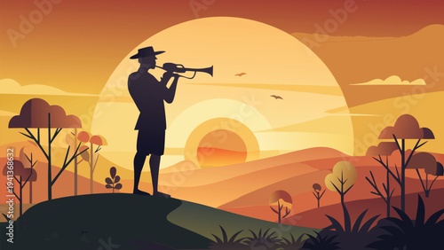 Solemn Remembrance 'The Last Post' Illustration