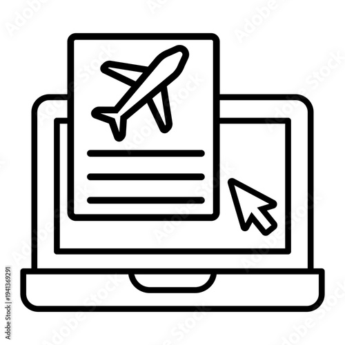 Airline ticket icon vector. Flight ticket Illustration sign. Boarding pass symbol or logo.