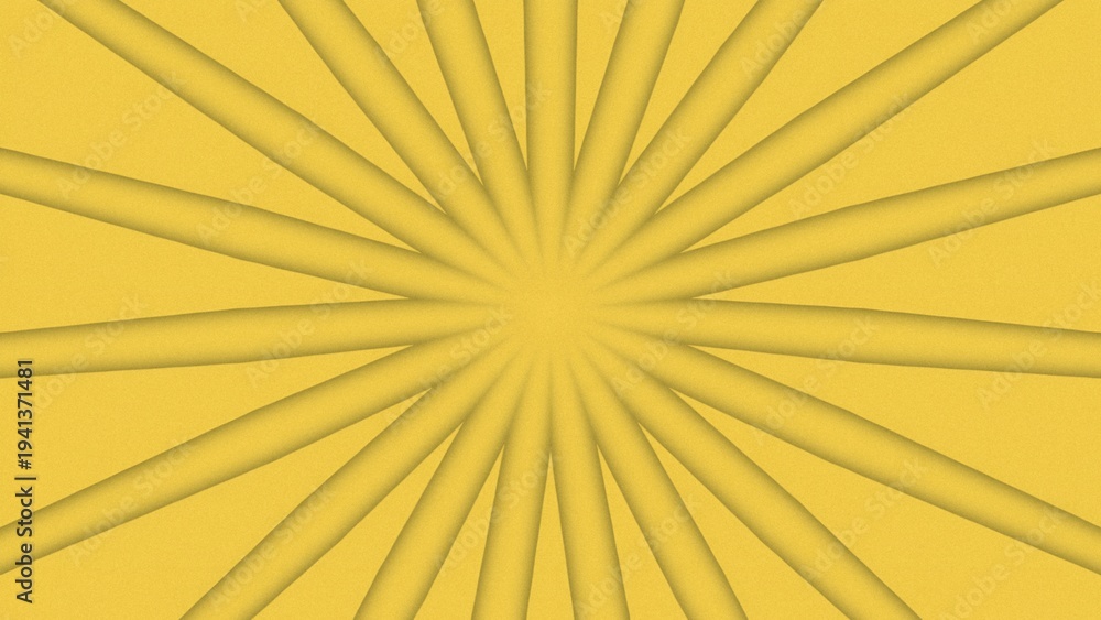 Fototapeta premium Yellow sunburst background with radial stripe texture