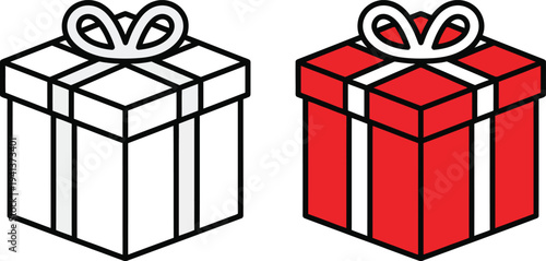 Gift boxes with ribbons and bows