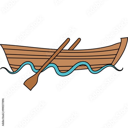 Simple Rowboat Illustration