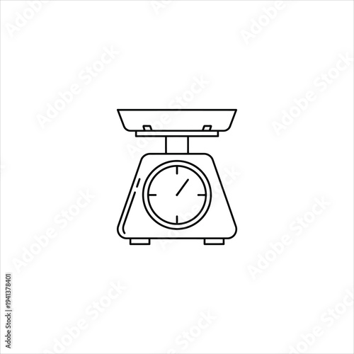 Kitchen scale with dial and tray, measuring tool