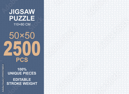 Blank Jigsaw Puzzle Template 500 Pieces for Custom DIY Crafting and Artistic Creation