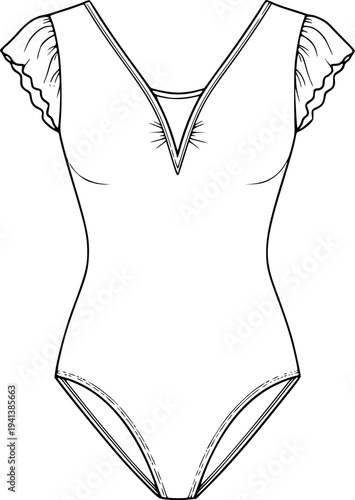 Minimalist Women's Swimwear Silhouette Set - Modern One-Piece and Beachwear Vector Icons