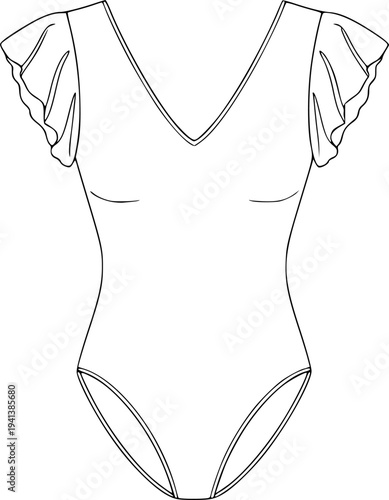 Minimalist Women's Swimwear Silhouette Set - Modern One-Piece and Beachwear Vector Icons