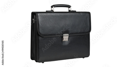 Business briefcase, isolated on transparent background