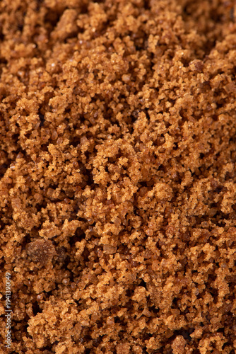 Bilde på lerret closeup of brown sugar background. Raw unrefined cane sugar