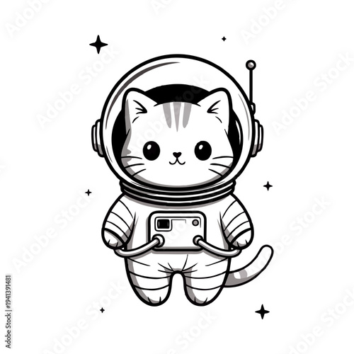 A cosmic kitty ready for adventure!