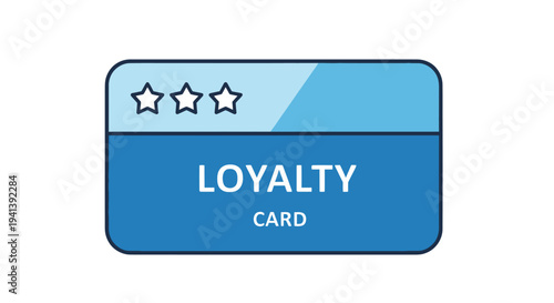Blue Loyalty Card with Three Stars.