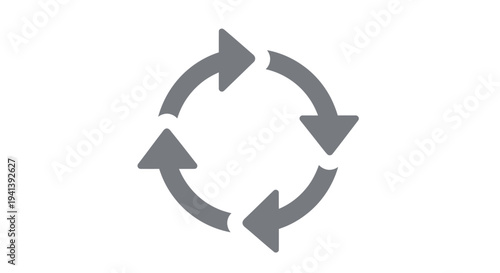 Circular Arrows Recycling Symbol Icon.