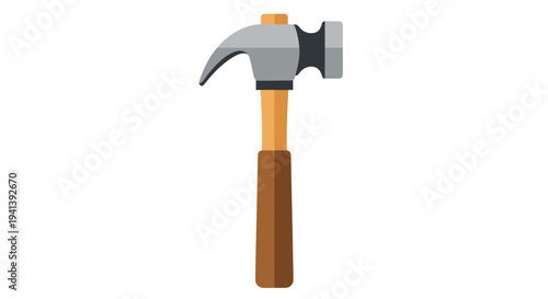 Claw Hammer with Wooden Handle.