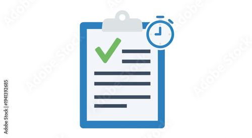 Clipboard with Checklist and Clock Timer.