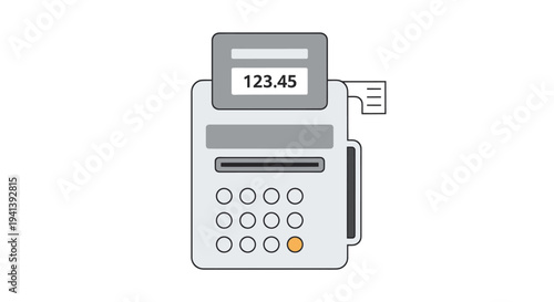 Digital Illustration of Cash Register Machine.