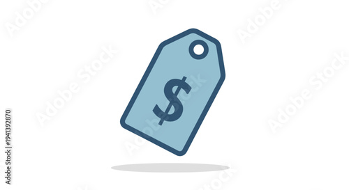 Dollar Price Tag Label Icon Graphic.