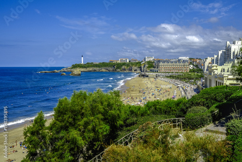 Biarritz, la grande plage et la Pointe Saint Martin