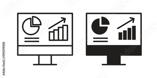 Dashboard icon silhouette design. Editable stroke outline icon on white background