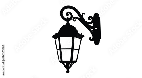 Elegant black wall lamp design a striking decorative silhouette