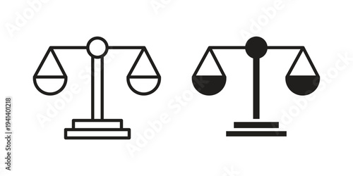 Ethics icon silhouette design. Editable stroke outline icon on white background