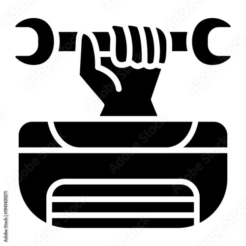 AC services Solid Icon