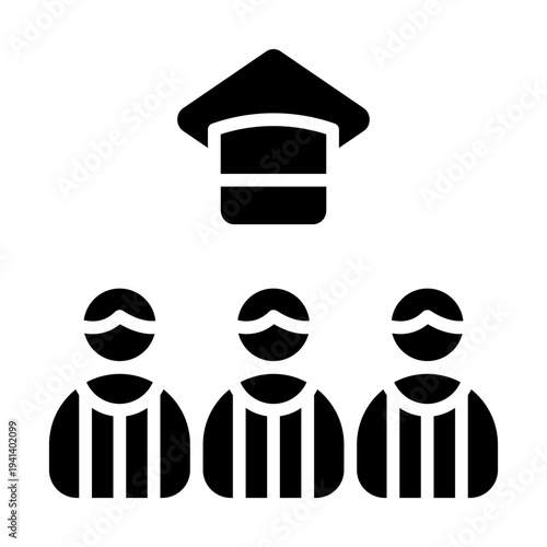 Group Graduate Solid Icon