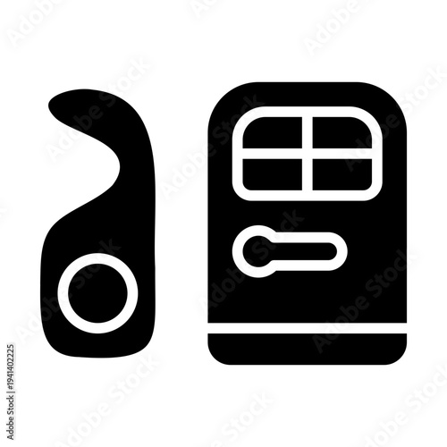 Motel Room Solid Icon