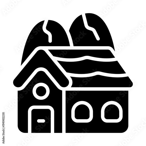 Lodge Cabin Solid Icon