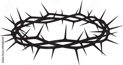 Easter crown of thorns silhouette christian symbol