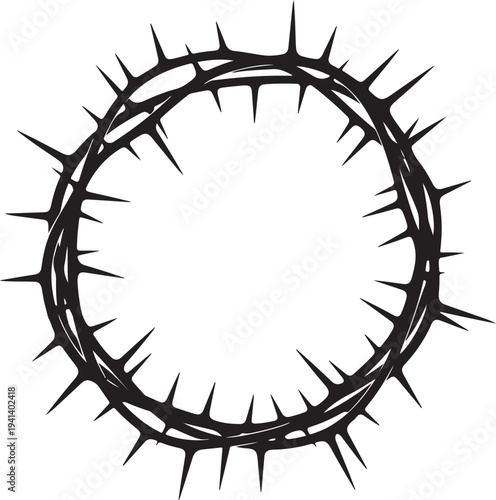 Easter silhouette crown of thorns christian symbol
