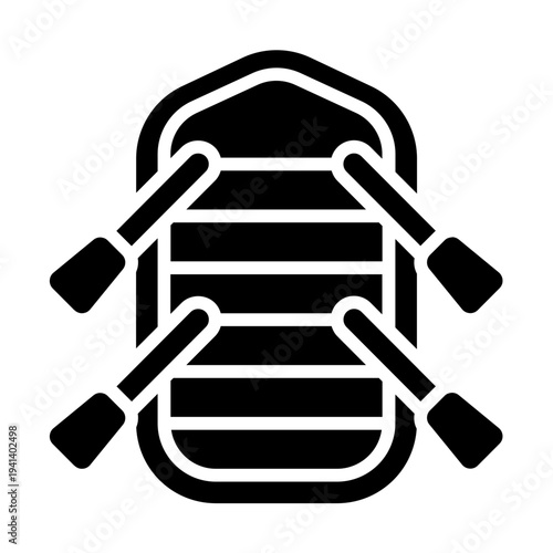 Rafting Solid Icon