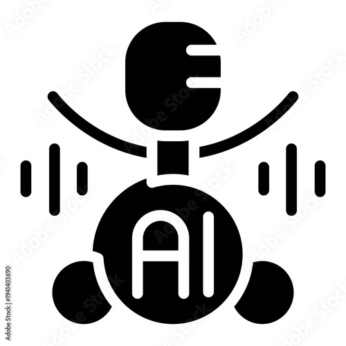 AI Voice Solid Icon