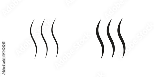 Heat icon silhouette design. Editable stroke outline icon on white background