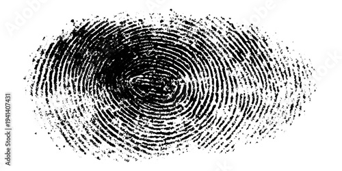 Abstract black fingerprint texture with grunge distressed pattern background.