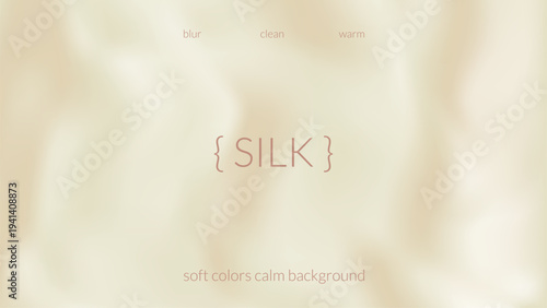 Silk nacre gradient background with pearl gradation for warm luxury paper texture design. Opalescent ivory for elegant fashion wedding invitation and template. Vector light brown blank.