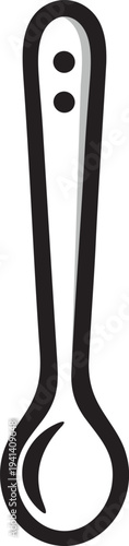 Spoon Line Icon Illustration