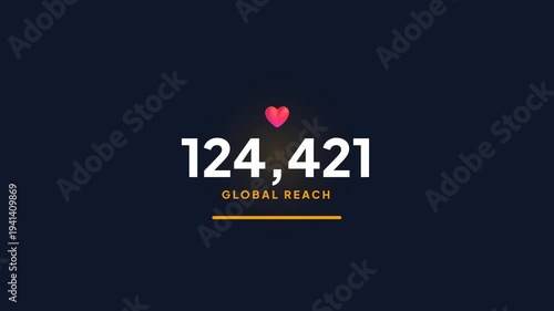 Mega Like Counter Animation Viral Growth Milestone Social Media Engagement Rapid Count 4K