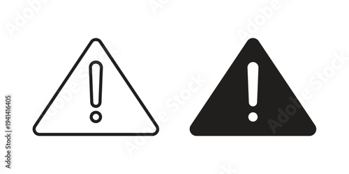 Risk icon silhouette design. Editable stroke outline icon on white background