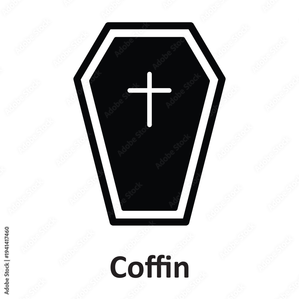 Obraz premium Coffin Vector icon which can easily modify or edit