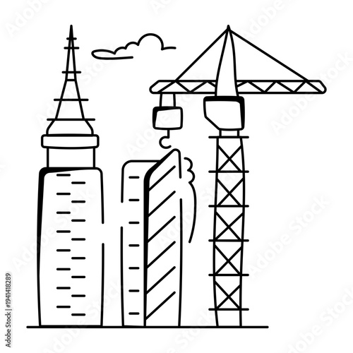 Bundle of Manager Planning Line Illustrations 

