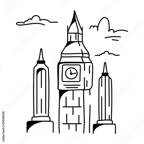 Bundle of Manager Planning Line Illustrations 

